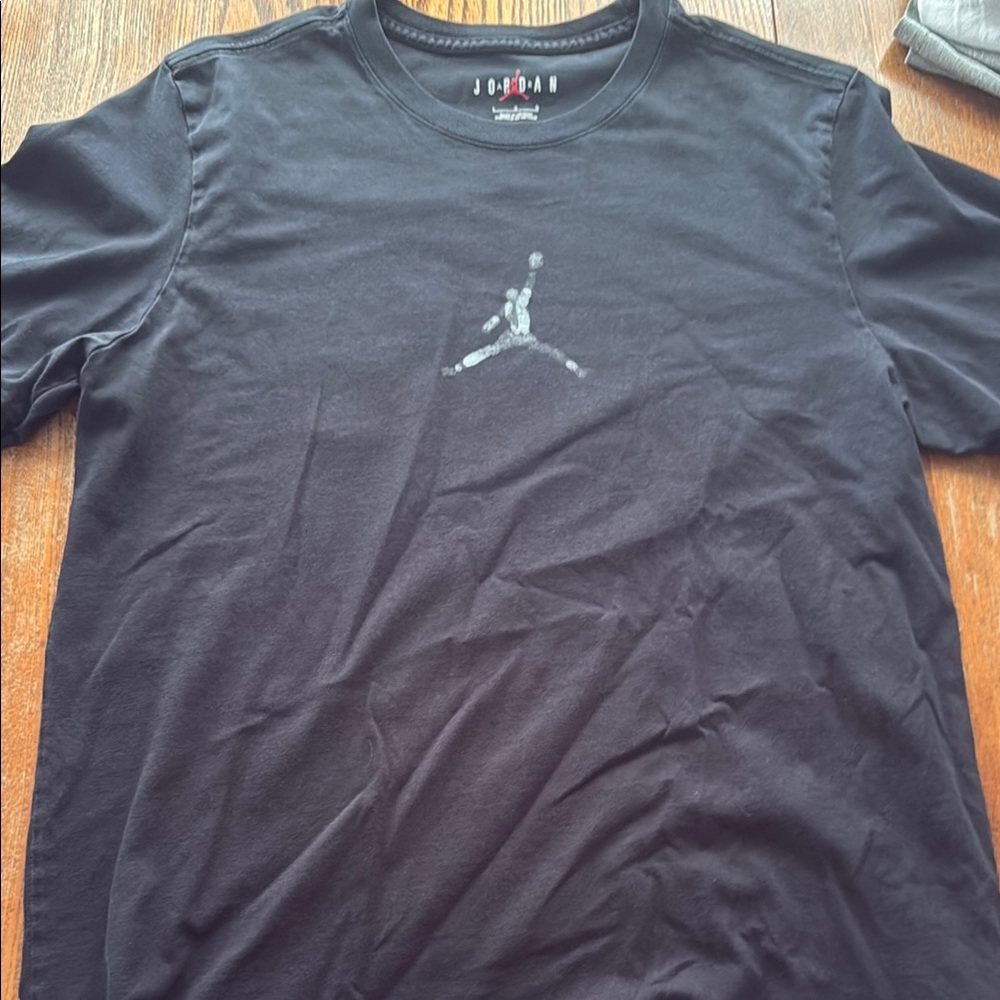 Jordan Black Short Sleeve Tee Casual Athletic Wear